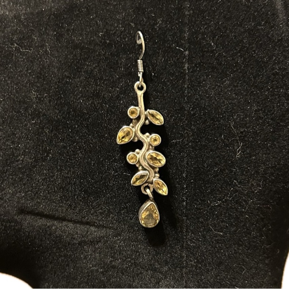 Sterling Silver/Citrine Earrings.
